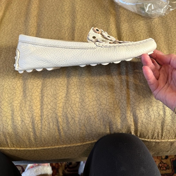 NEW! Coach Tea Rose Crosby Driver Moccasins Cream Colored Flats - Picture 5 of 14